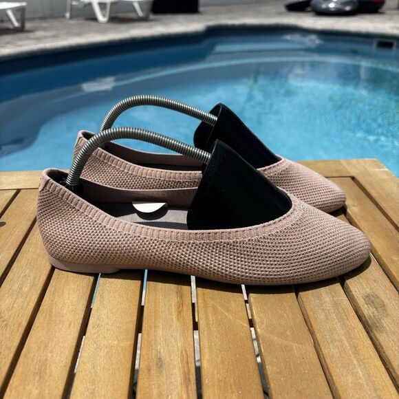 Allbirds Tree Breezers Point Knit Ballet Flats Women's Size 9.5 Stormy Mauve - Picture 1 of 9